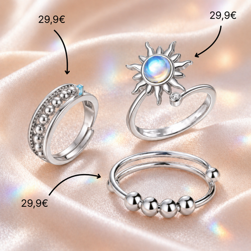 At Ease Aurora Bundle Anxiety
Ring Set Silber
