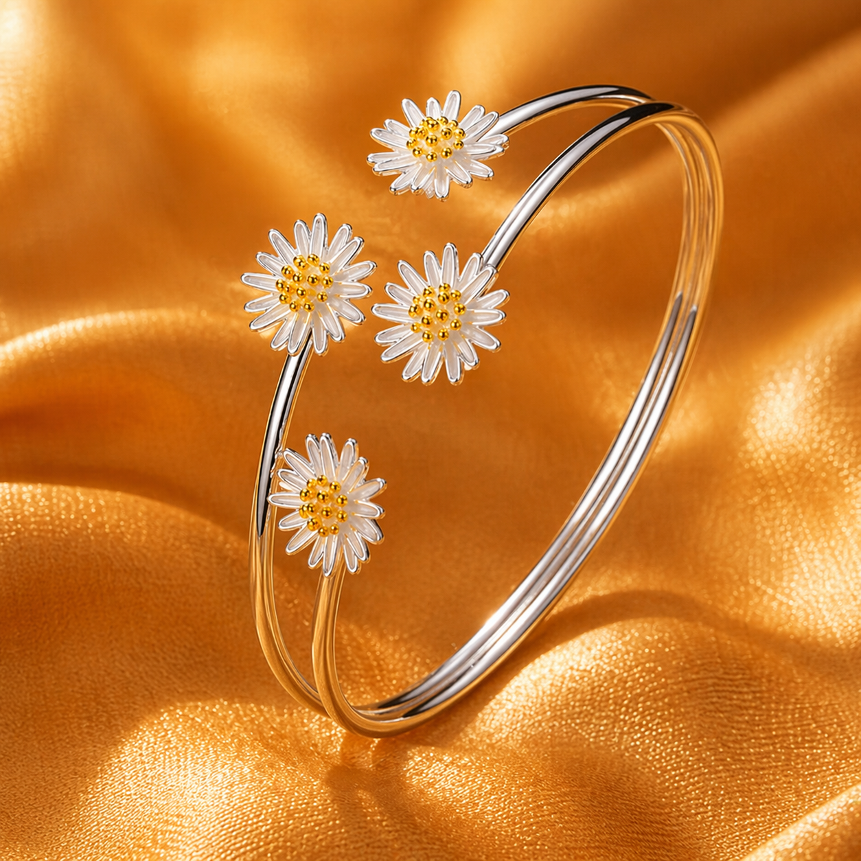 at-ease-flower-
Armreif-silber